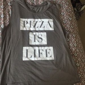 Pizza is life muscle tank